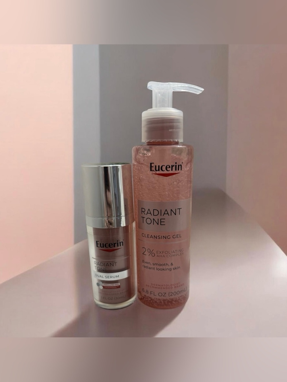 Eucerin Radiant Tone Cleansing Gel & Duel Serum